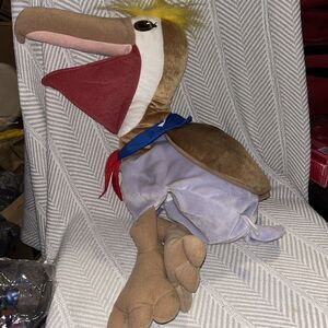 Abingdon Press Plush Pelican‎ Stage Puppet Blue Red Star Scarf
